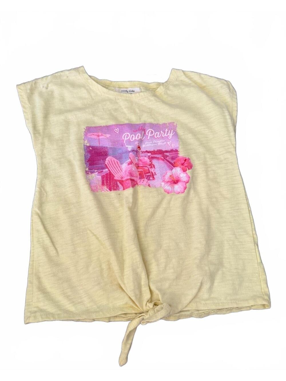 Betty Rides Classic Collection Girls' Yellow Tie-Front Top Size 12